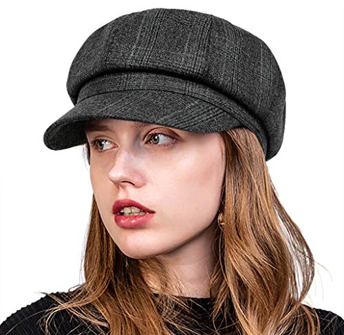 Colorsun Women's Newsboy Caps Beret Hat For Fashion Ladies Vintage Black #TOP16