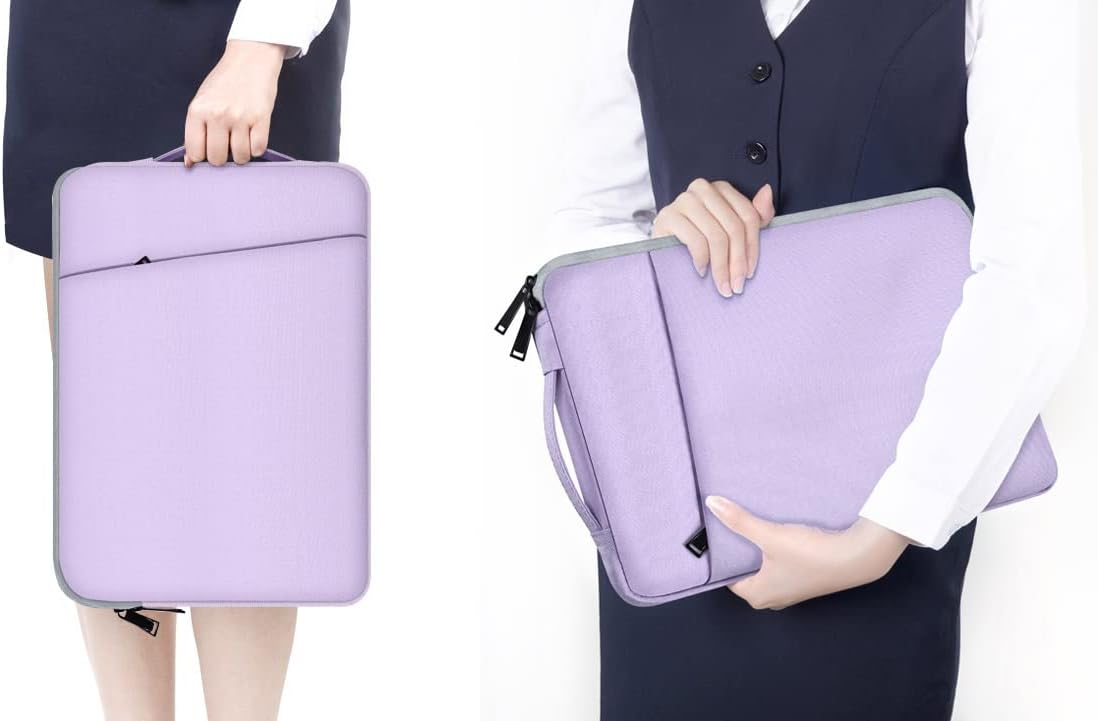 13 Inch Laptop Sleeve Case for 13-inch New MacBook Air M4 A3240 2025,13 13.6 Inch MacBook Air 13 M3/M2/M1 2020-2024, Computer Carrying Bag with Handle, Purple - Image 7