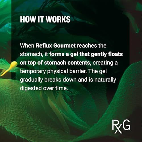 Image of REFLUX GOURMET Natural Heartburn Acid Reflux Relief Support Supplement for GERD, LPR, Indigestion, Aid for Intermittent Fasting, Alginate Therapy, Single Serve 25 Pack, Mint Chocolate /Vanilla Caramel