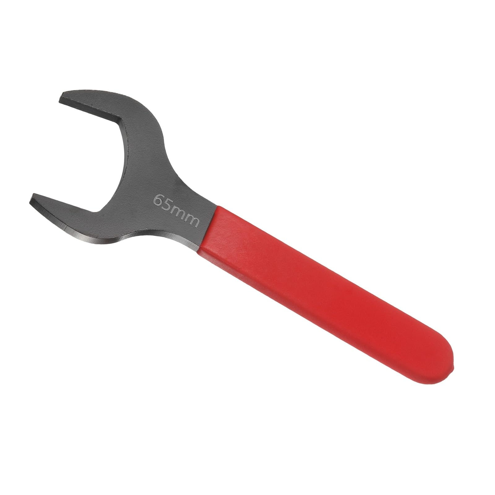 Awclub 65mm Open End Wrench, 15 Degree Offset Thin U-Shaped Spanner with Red Shank, Black Finish for Automotive Repair & Furniture Assembly