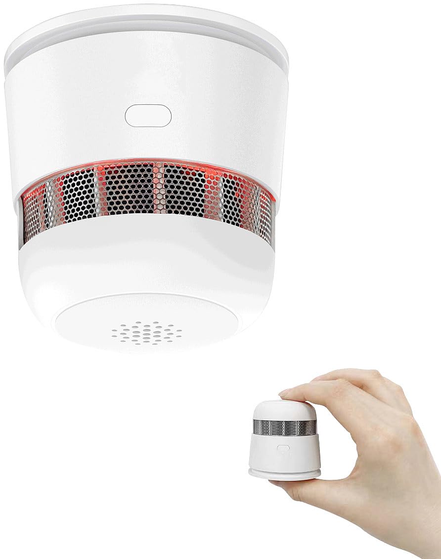 VisorTech Feuer-Rauchmelder: 4er-Set Mini-Rauchwarnmelder mit 10-Jahres-Batterie, 85 dB, Ø 52 mm (Rauchmelder Langzeitbatterie, Rauchmelde-Sensoren mit Alarm)