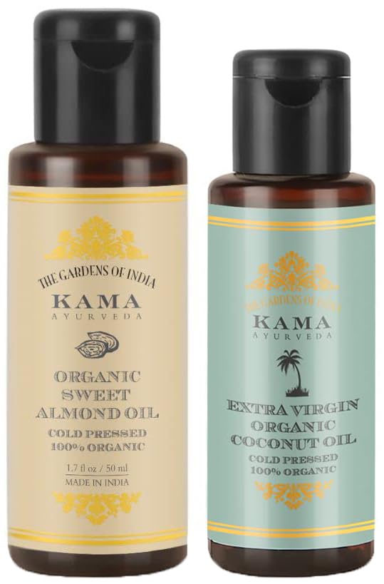 Kama Ayurveda Organic Sweet Almond Oil (50ml - In) & Kama Ayurveda Extra Virgin Organic Coconut Oil - 50ml Combo-image-40