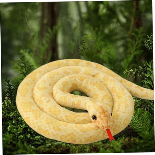 Animal en peluche serpent de simulation jaune grand confort remplie de coton