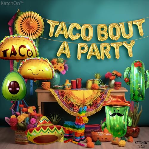 KatchOn, Huge 22 Pcs Taco Bout A Party Decorations | Taco Balloons, Cinco de mayo decorations, Mexican Fiesta Party Decorations | Fiesta Balloons for Taco Party Decorations, Cactus Balloon by KatchOn - Image 5