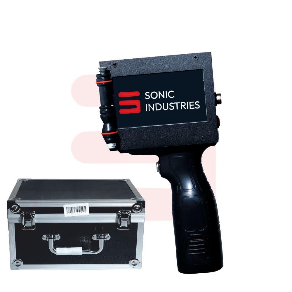 Sonic Inkjet Printer | TIJ 25MM Thermal Foaming Handheld Manual Touch Screen | Inbuilt Barcode & QR Code | USB Storage Supported Heavy Duty Model | Includes Black Ink Cartridge | 1500mAh Capacity-image-14