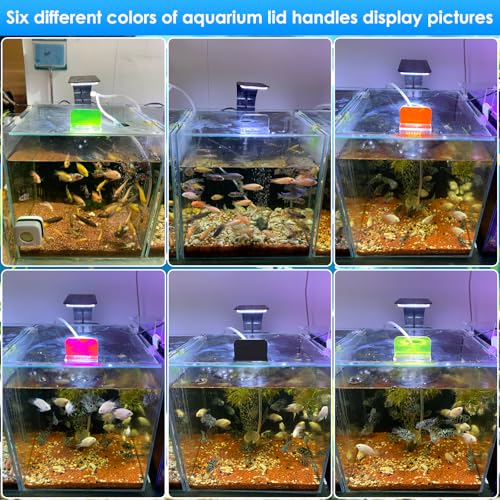Image of NestBasics 6pcs Aquarium lid Hinge Acrylic Fish Tank Glass Canopy Handle Fish Tank Hood top Cover Replacement Double Tape Pull Handle