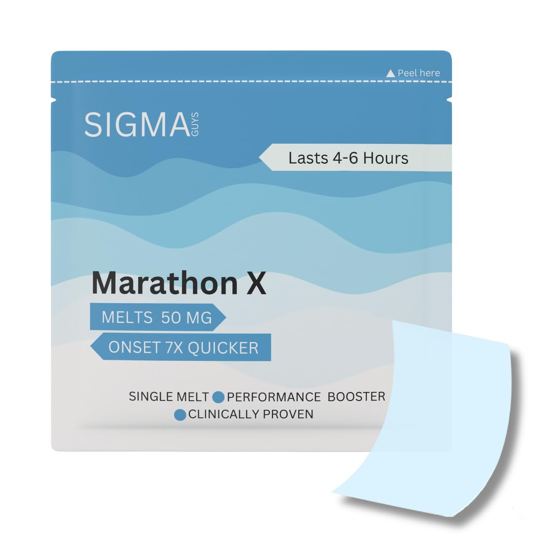 SIGMA GUYS Marathon X Ultra Vitality Melts Helps Increase Performance & Strength | For Men | Lasts upto 6 Hours | Pack of 24