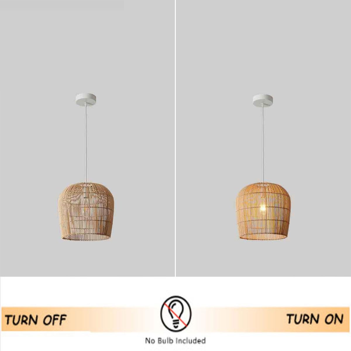 Naturalna rattanowa klatka wisząca lampa wisząca ręcznie tkana pionowa lampa wisząca w paski boho styl sypialnia wyspy kuchenne żyrandol