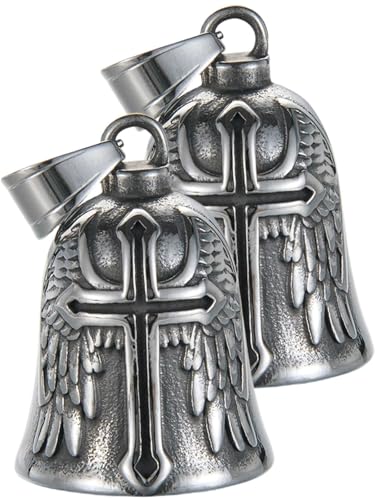Image of Motorcycle Bell Guardian Angel Charm - Weather-resistant Good Luck Gremlin Bells With Gift Box, Legend Card, Keychain