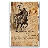 The Headless Horseman, Legend of Sleepy Hollow, folklore cryptid bestiary art, artwork