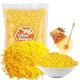 Bienenwachs bio für Kosmetik, 1kg Bienenwachs Pastillen Natürliches für Kerzenherstellung,...
