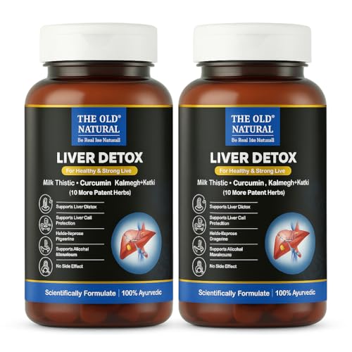 Image of Liver Detox | Ayurvedic Herbal Supplement with 14 Traditional Herbs | Supports Healthy Liver & Digestion | - 120 Tablets (Pack of 2)