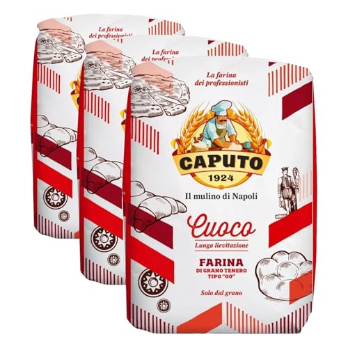 Caputo Cuocco Harina de Trigo Tipo '00', 1 kg (Paquete de 3)