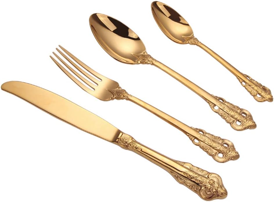 Dinner Silverware Set Flatware 32 Pcs Service for 8Cutlery Utensil Set Wedding Christmas Halloween Anniversary Valentine Candlelight Dinner