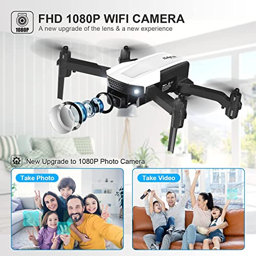 Mini Drone for Kids with Camera, Holyton HT25 1080P HD Photo, Foldable Toy Drone Gifts for Beginners & Adults, Altitude Hold, Voice/Gesture Control, One Key Take Off/Landing, 3D Flip, 2 Batteries - Image 3