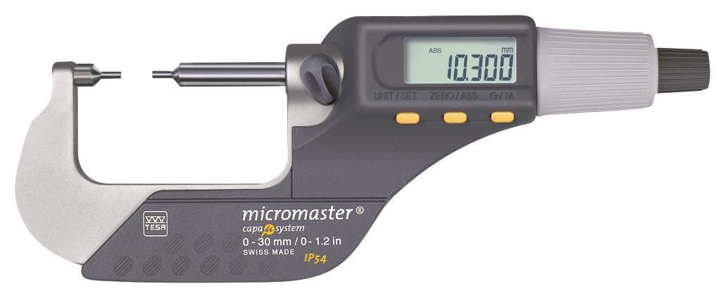 Tesa 06030034 MicroMaster micrómetro con pequeñas medición cara