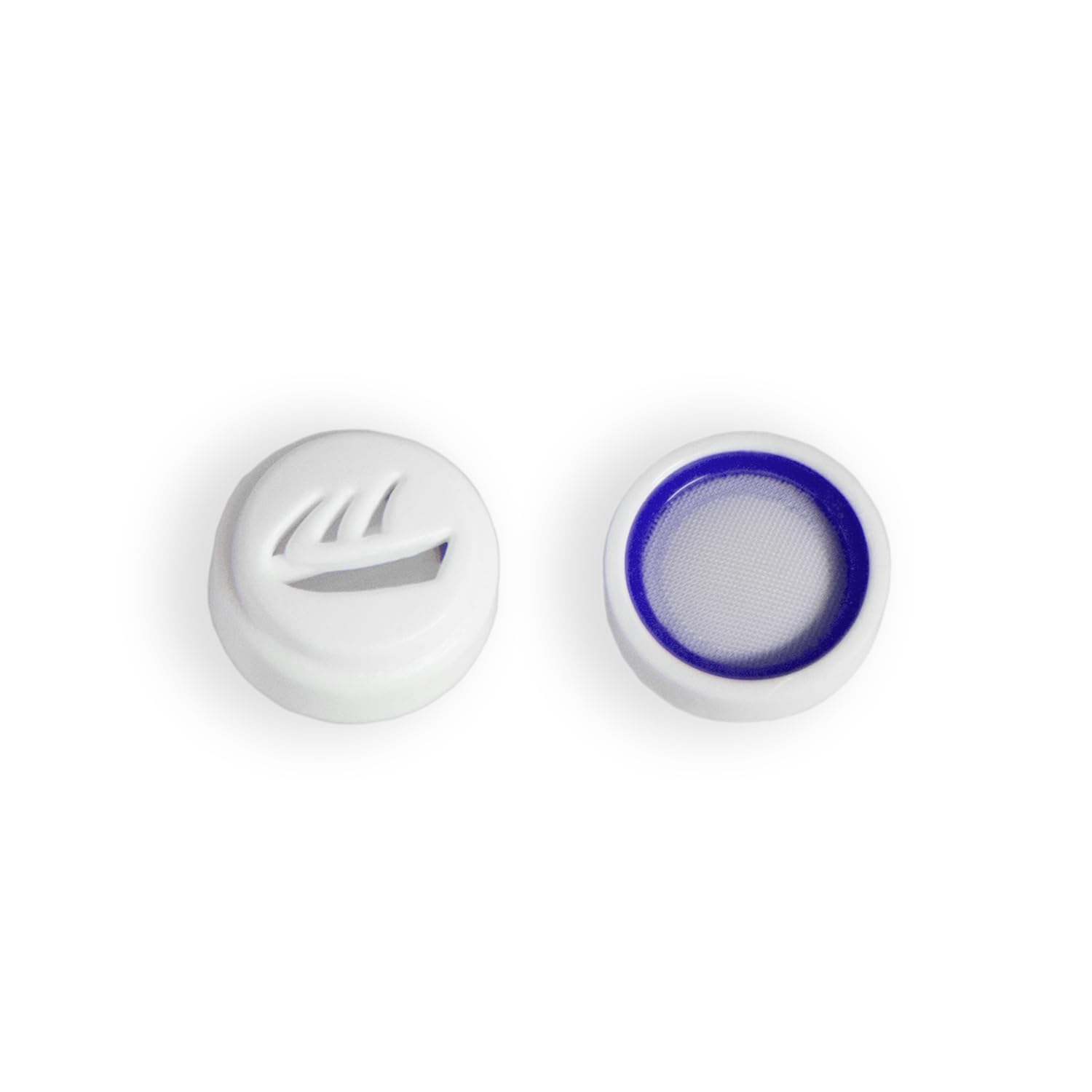 MEE audio 15 dB Flat Response Replacement Filters for Earplugs - Works with Custom and Universal Filtered Earplugs (Pair, White/Blue)