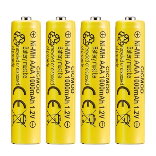 CICMOD AAA Rechargeable Batteries 1.2V 1000mAh 4-Pack