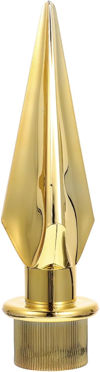 Veemoon Golden Flag Pole Topper Plastic Spear Flag Pole Topper Decorative Flagpole Top Ornaments Flagpole Finial Head Decoration for Office Yard Conference Garden Indoor and Outdoor Parade, 8.3Inch