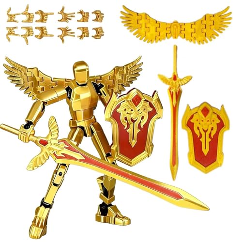Pthjswj T13 Action Figure Set - (Assembled) 3D Printed Action Figure, Titan 13 Action Figure, Multi-Jointed Movable Dummy 13, Robot Action Figure, Birthday Gifts for Boys, Girls Desktop Decorations