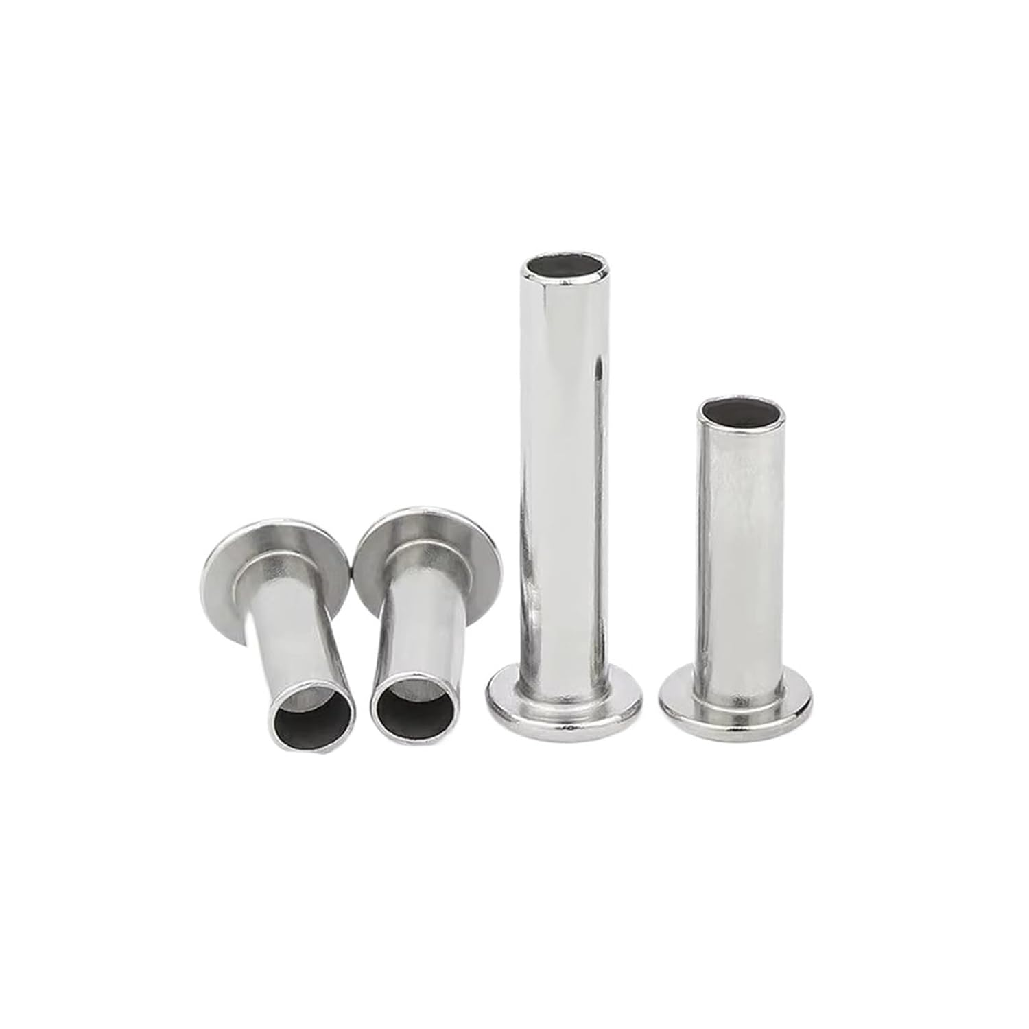 10/50pcs M2 .5 M3 M4 M5 M6 GB875 304 Stainless Steel Flat Truss Head Semi-Hollow Semi-tubuler Shank Rivet(4mm,20pcs M3)