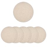 DIMENSION: Utilisez notre ensemble de 6 sets de table ronds avec un diamètre de 33 cm comme tapis de cuisine robuste, set de table de salle à manger ou comme solution élégante pour les bases de vases et de lampes.