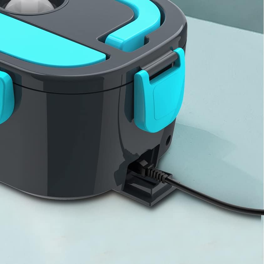 Miniatura 4 de Fiambrera eléctrica con dos cables de alimentación adicionales, calentador de alimentos de 12 V, 24 V, 110 V, 80 W más rápido, lonchera calentada