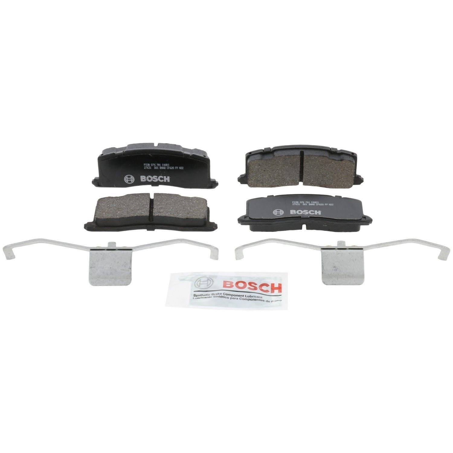 Bosch Automotive BP1078 QuietCast Premium Semi-Metallic Disc Brake Pad Set For: Subaru Forester, Legacy, Outback, B9 Tribeca, Tribeca, WRX, Front — view 194