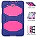Galaxy Tab E 9.6 Case, Kickstand - Shockproof Heavy Duty Three Layer Kids Case Cover for Tab E 9.6-Inch Tablet (SM-T560/T561/T565) - Purple Pink