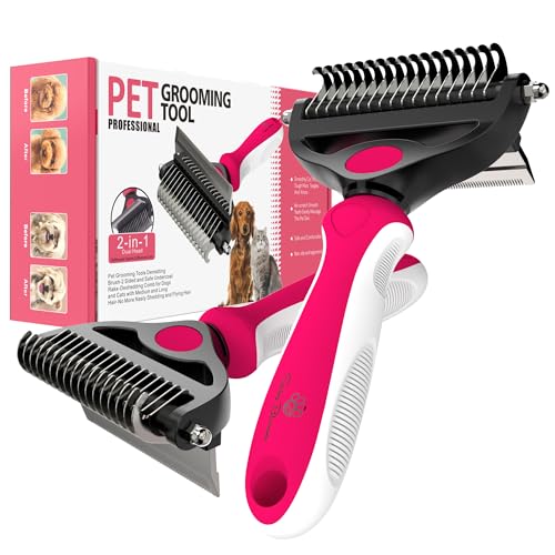 Peigne démêlant professionnel en acier durable pour grands chiens et chats