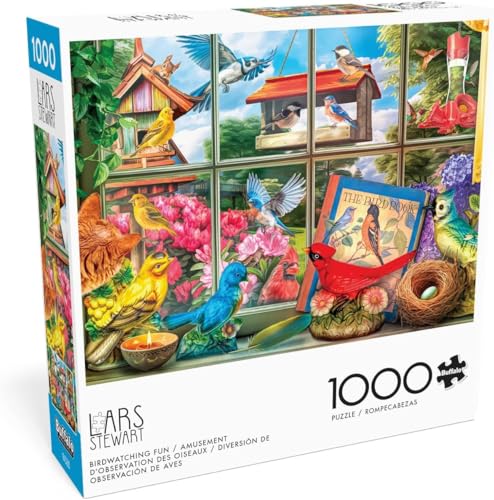 Buffalo Games - Lars Stewart - Birdwatching Fun - 1000 Piece Jigsaw Puzzle for Adults -Challenging Puzzle Perfect for Game Nights - Finished Size is 26.75 x 19.75
