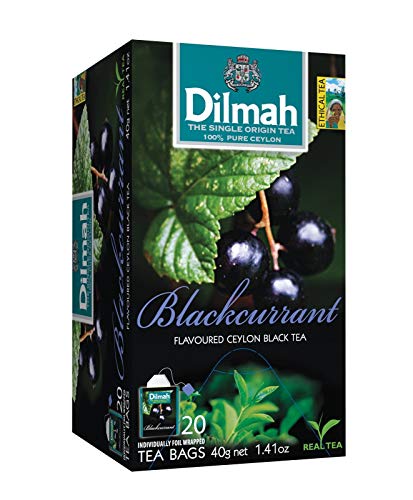 Dilmah Black Tea Ceilán Aroma con Grosella Negra - 1 x 20 bolsas de té (40 g)