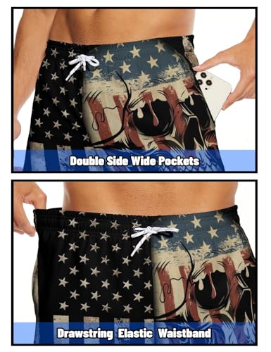 Mens Swim Trunks with Compression Liner 7 Inch Board Shorts Men Bathing Suit 2 in 1 Quick Dry Beach Swimsuits2