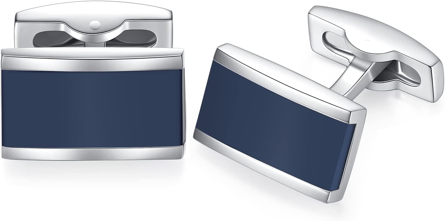 Cufflinks Mens Shirt Rectangle for Business Wedding Gift