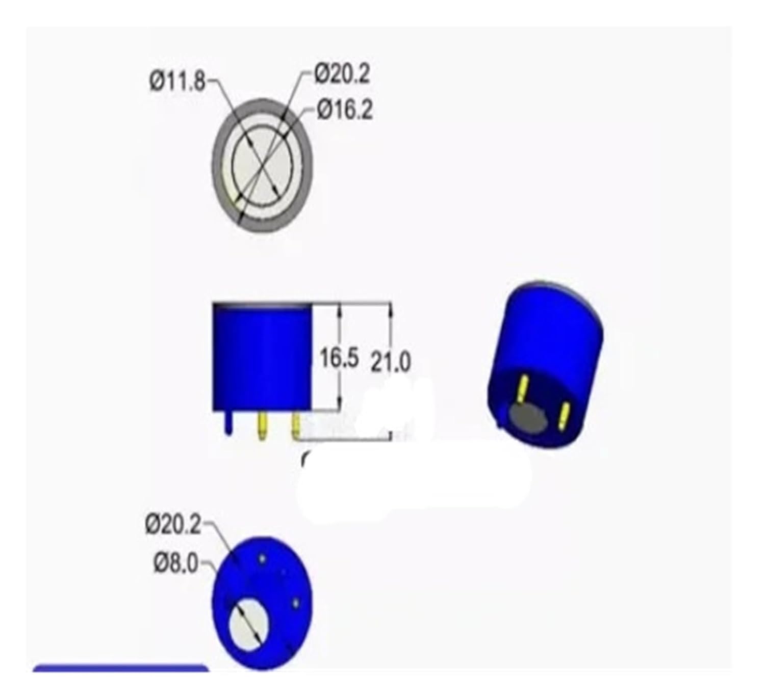Relay O2 Oxygen Sensor, AO-03, AO3, A03, Compatible 4OXV, 4OXV-V, 4OXV-2, Gas Sensor
