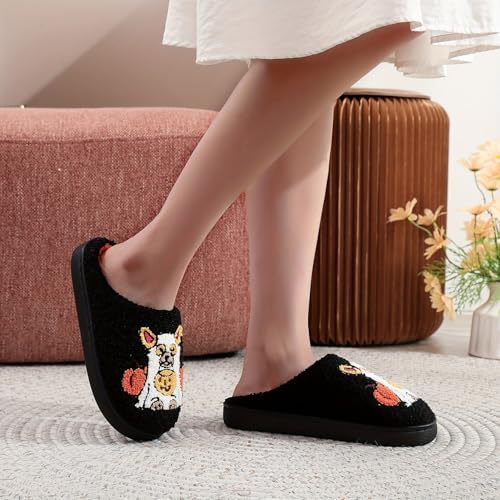 Image of LNERIP Animal Slippers Fruit Slippers Plant Slippers Various Cartoon Patterns Fluffy Soft Memory Foam Retro Indoor Outdoor Home Couple Shoes
