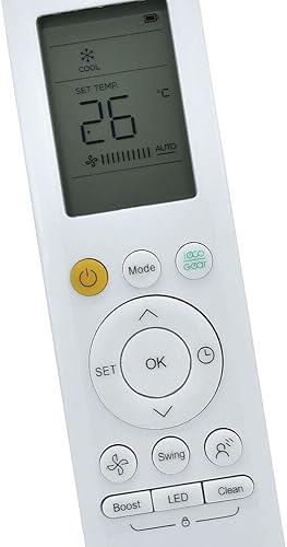 Miniatura 2 de NTQinParts Mando a distancia de repuesto para Midea 80001000012000 BTU en forma de U inteligente inversor ventana aire acondicionado MAW08V1QWT,