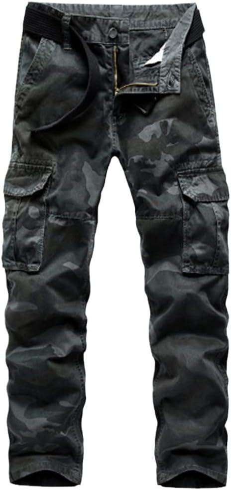 Men Cargo Pants Casual Camo Baggy Trousers Joggers Streetwear Cotton Multi-Pocket Military Pants