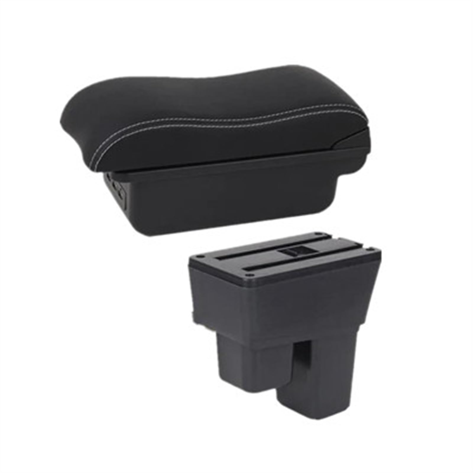 NOHEEU Car Armrest Special Storage Box Modification Parts For Fit For Jazz 2 2008-2013(B2 white line 3USB)
