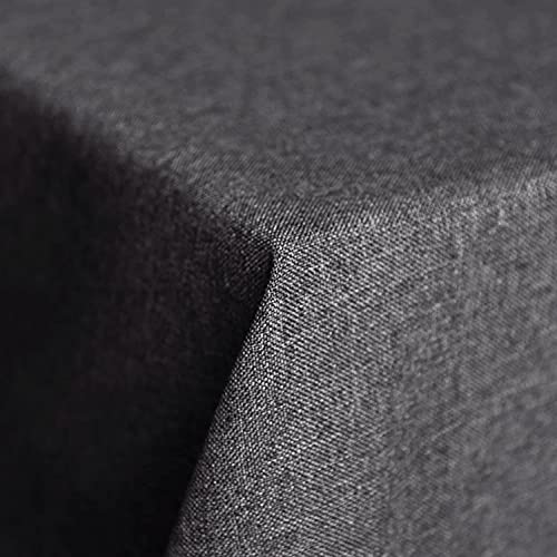 Textil Tischdecke Leinen-Optik 160x320cm Eckig Mit Fleck-Schutz Grau *Gastronomiequalität* Farbe Wählbar