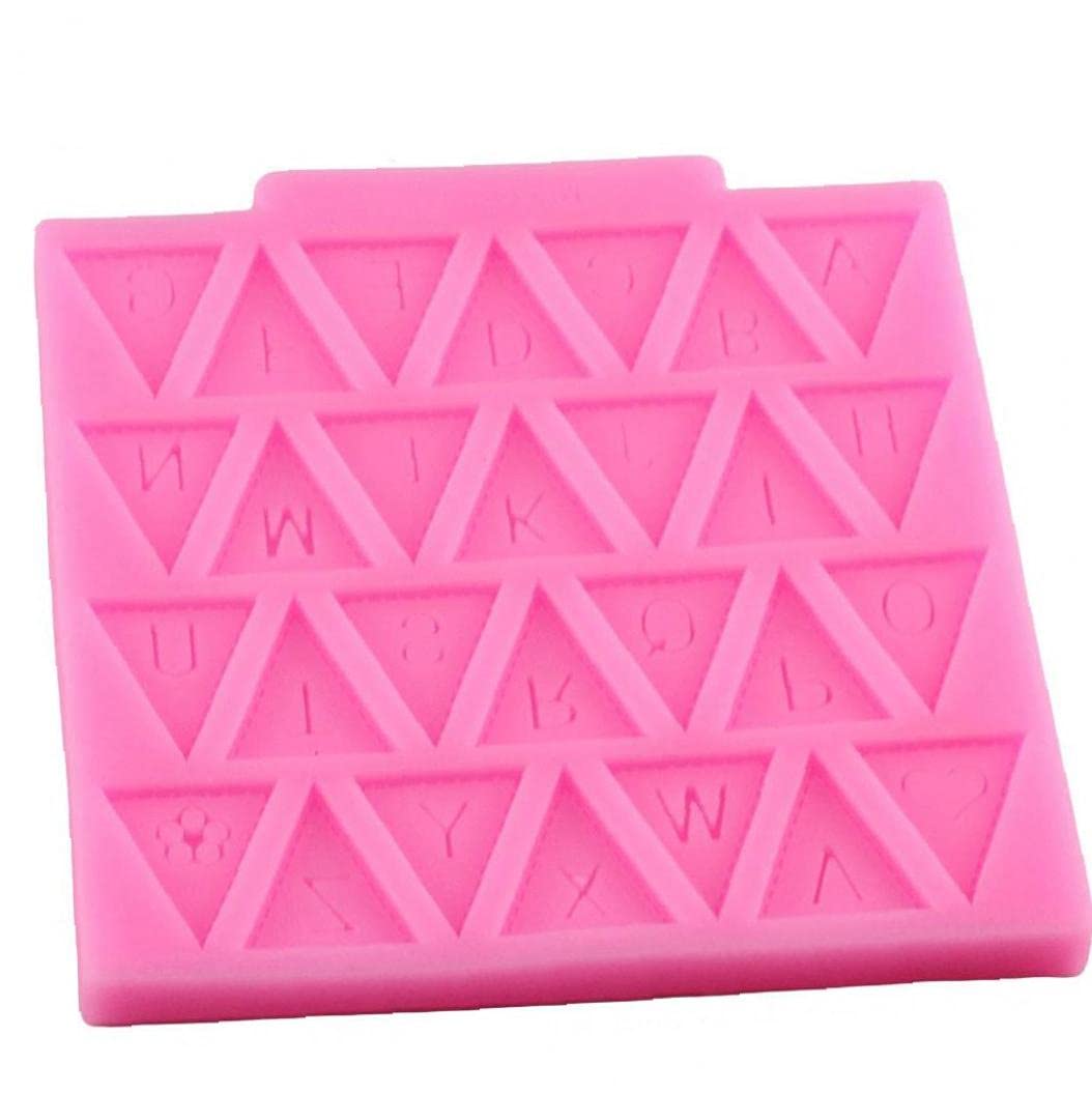 Tossper Alphabet Bunting Silicone Mould, Capital Letters For Cake Decorating Crafts Cupcakes Sugarcraft Candies Cards Clay
