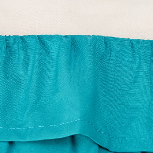 Elegant Comfort Luxurious Premium Quality 1500 Thread Count Wrinkle And Fade Resistant Egyptian Quality Microfiber Multi-Ruffle Bed Skirt - 15Inch Drop, Queen, Turquoise #TOP3