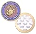 3" Marine Corps Challenge Coin Colored Filled - EGA Adhesive Medallion USMC - US Marines Military Coin Car Emblem - Amazing 3" Custom Coin Designed by U.S.M.C Veterans