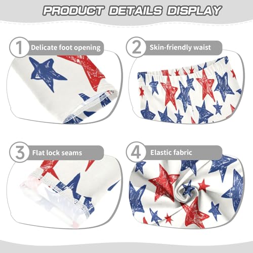 Toddler Girls Leggings Printed Yoga Pants Leggings Red Blue Star for Kids3