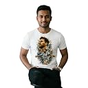 Chitpatang Lionel Messi Graphic Printed Unisex T-Shirt | Argentina Football Fan Tee | Round Neck Casual Sportswear for Men & Women (in, Alpha, S, White) gallery image