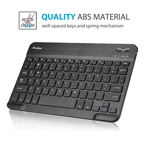 Procase Galaxy Tab S7 11 Inch Keyboard Case 2020 Sm-T870 T875 T878, Slim Lightweight Protective Cover With Magnetically Detachable Wireless Keyboard For Galaxy Tab S7 2020 Release 11" -Black #TOP6