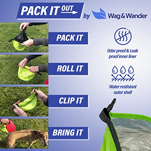 Wiederverwendbare, geruchsdichte Kotbeutelhalterung für Hundeausflüge + Wandern mit Hunden & Camping. Geruchsdichte Wickeltasche, Windeltasche, Camping-Müll.