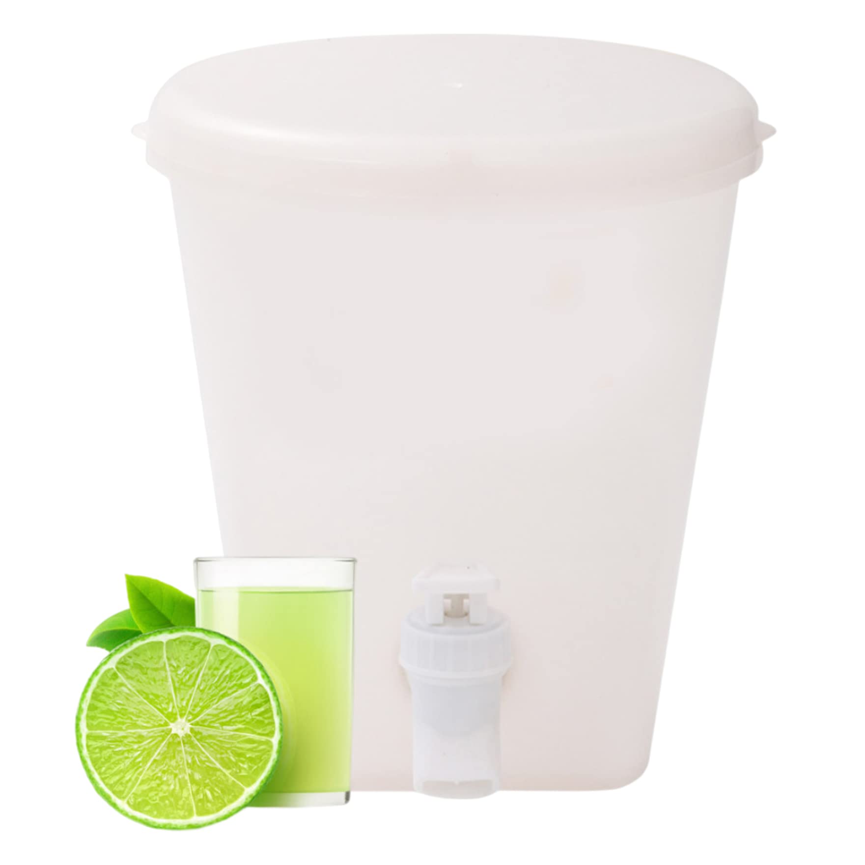 Vistnale Plastic Beverage Dispenser Juice Dispenser With Tap|Drink Dispensers With Tap For Parties 1.5L Clear Beverage Dispenser With Faucet Table Top For Fruit Teapot