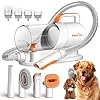 PAWING Dog Grooming Vacuum, All-in-1 Professional Deshedding Tools for Dogs & Cats - Low Noise Dogs Vacuum Cleaner with 2L Large Capacity Dust Cup for Shedding Pet Hair