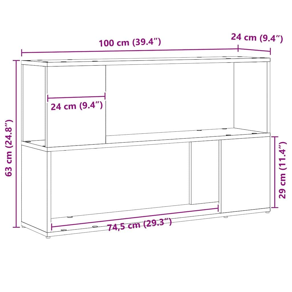 vidaXL Ensemble Meuble TV Noir 100 x 24 x 63 cm Bois d'ingénierie, Rangement pour Salon, Meuble TV rectangulaire, cabane Murale Moderne, unité compacte, mobilier d'intérieur